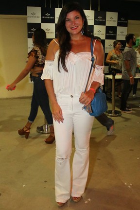 Cristiana Oliveira em show na Barra da Tijuca, Zona Oeste do Rio (Foto: Fábio Moreno/ Ag. News)