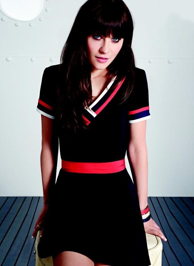 Zooey Deschanel em campanha da Tommy Hilfiger (Foto: Divulgação)