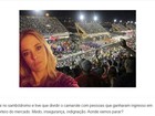 'Selfie' de Ticiane Pinheiro em protesto vira piada na web