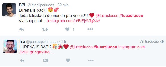 Post fã-clube Lucas Lucco (Foto: Twitter / Reprodução)