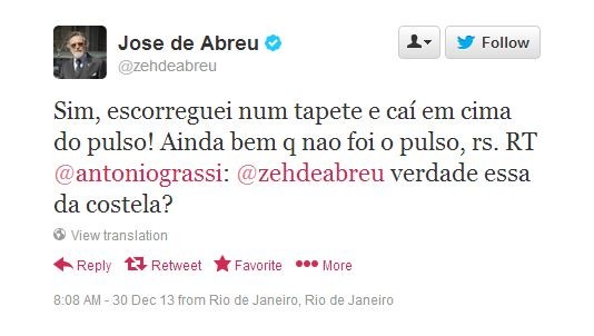 José de Abreu (Foto: Twitter/Reprodução)