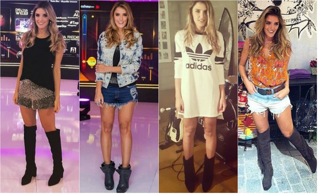 Rafa Brites adora usar botas com blusas de bandas (Foto: Reprodução do Instagram)