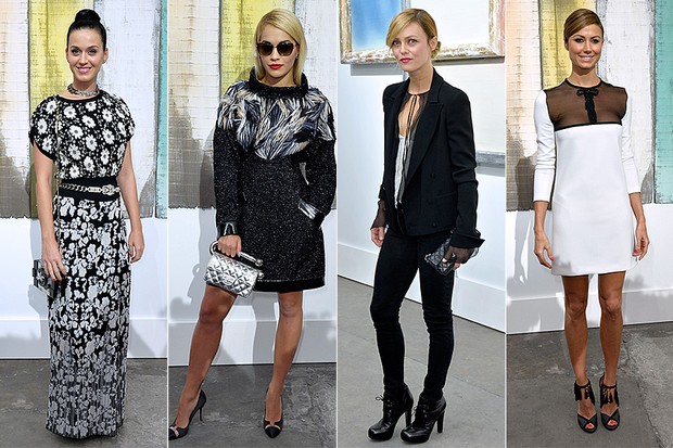 Moda - Famosas na Semana de Moda de Paris 2014 - Katy Perry, Rita Ora, Vanessa Paradis e Stacy Keibler (Foto: AFP / Agência)