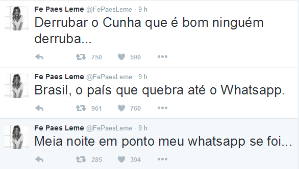 Fernanda Paes Leme no Twitter (Foto: Reprodução Twitter)