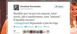 Christine Fernandes (Foto: Twitter / Reprodução)