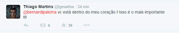 Thiago Martins se declara no Twitter (Foto: Reprodução/Twitter)