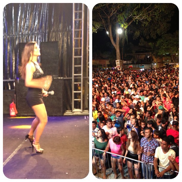 Mari Antunes durante show em Iguaí (BA) (Foto: Reprodução/Instagram)