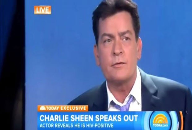 Charlie Sheen anuncia ao Today, da NBC, que é portador do vírus HIV (Foto: NBC / Reprodução)