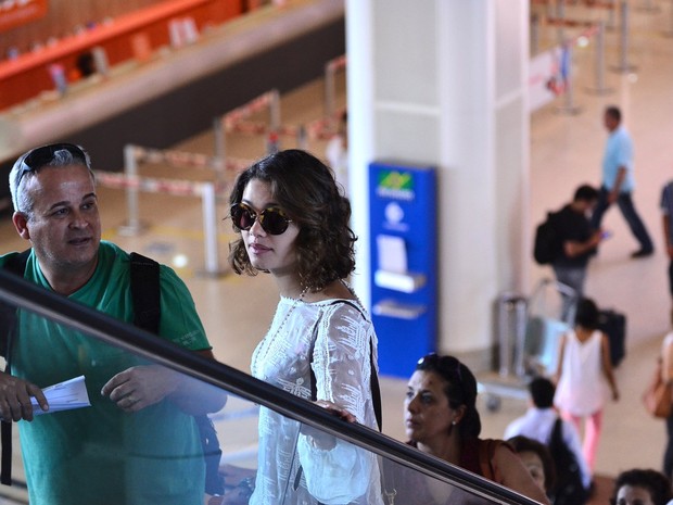 Sophie Charlotte no aeroporto Santos Dumont (Foto: William Oda / AgNews)
