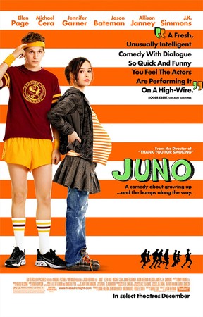 Ellen page em cartaz do filme &quot;Juno&quot; (Foto: Divulgação)