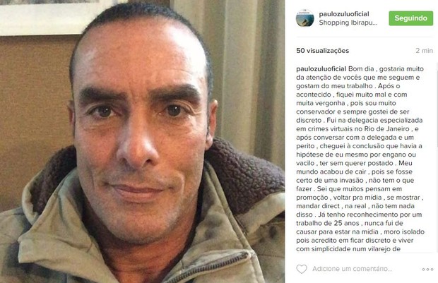 Paulo Zulu no Instagram (Foto: Reprodução / Instagram)