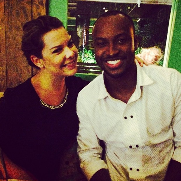 Fernanda Souza e Thiaguinho em restaurante no Rio (Foto: Instagram/ Reprodução)