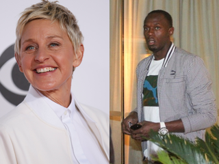 Ellen DeGeneres e Usain Bolt (Foto: Reuters | Rodrigo dos Anjos/ AG. News)