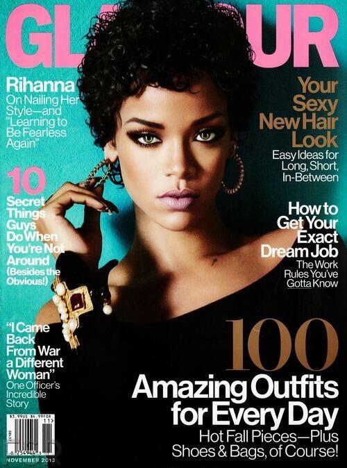 Rihanna na revista Glamour (Foto: Revista/Reprodução)