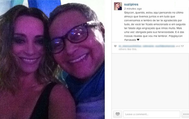 Glaycon Muniz e Suzana Pires (Foto: Instagram/Reprodução)