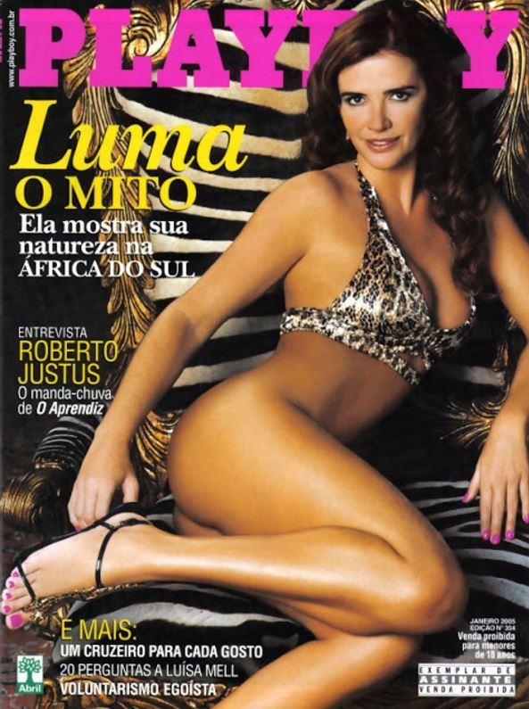 Luma de Oliveira na capa da Playboy em janeiro de 2005 (Foto: Reprodução)