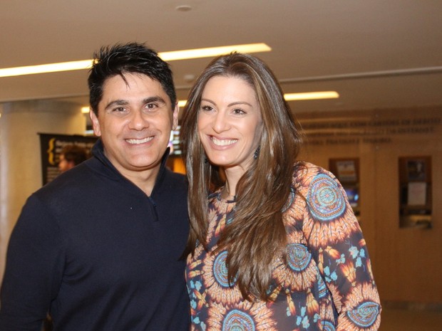 César Filho e Elaine Mickely em festa em São Paulo (Foto: Paduardo/ Ag. News)