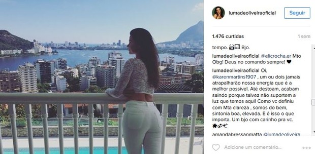 Post de Luma de Oliveira sobre Eike Batista (Foto: Reprodução/Instagram)