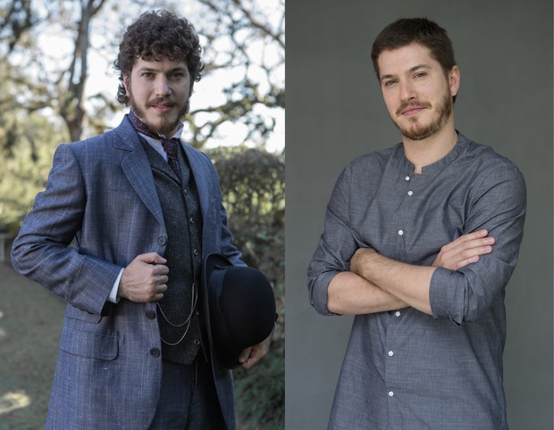 Antes e depois de Afonso, personagem interpretado por Caio Paduan (Foto: Divulgação Globo)