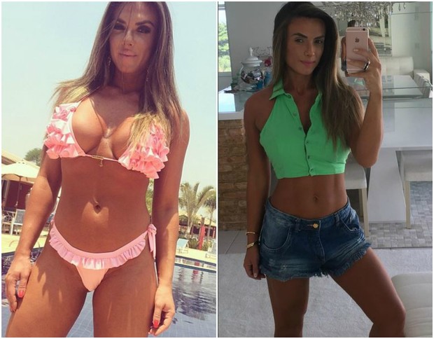 Nicole Bahls antes e depois de perder dez quilos (Foto: Reprodução/Instagram)