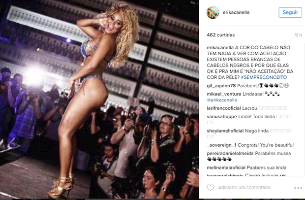 Erika Canela se defende de acusação de racismo (Foto: Reprodução/Instagram)