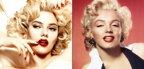 Scarlett Johansson e Marilyn Monroe (Foto: Divulgação/Getty Images)