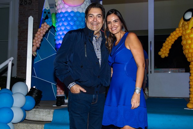 Fausto Silva e a esposa Luciana Cardoso (Foto: Manuela Scarpa / Photo Rio News)