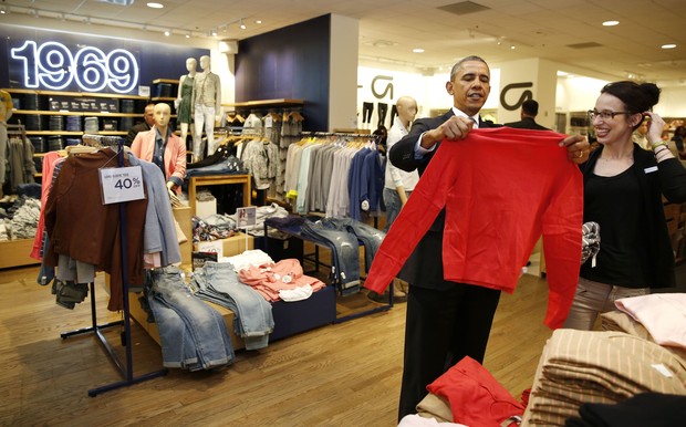 Obama na Gap (Foto: Agência Reuters)
