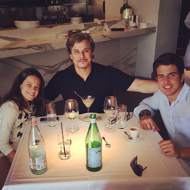  Edson Celulari, Enzo e Sofia (Foto: Reprodução/Instagram)