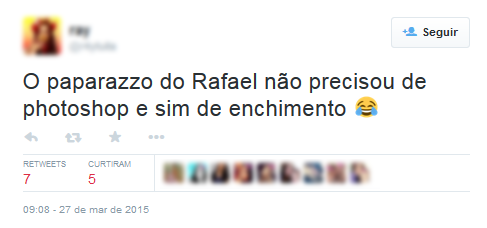Twitter sobre o Rafael Licks (Foto: Reprodução / Twitter)