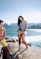 Giulia Costa e Daniel Blanco se inspiram no Rock in Rio para ensaio de moda