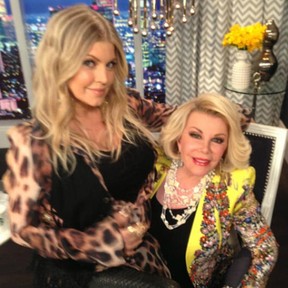 Fergie e Joan Rivers em programa de televisão (Foto: Instagram/ Reprodução)