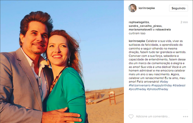 Edson Celulari e Karin Roepke  (Foto: Reprodução/Instagram)