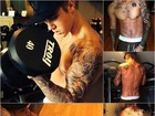 Justin Bieber volta a malhar e sensualiza em fotos sem camisa