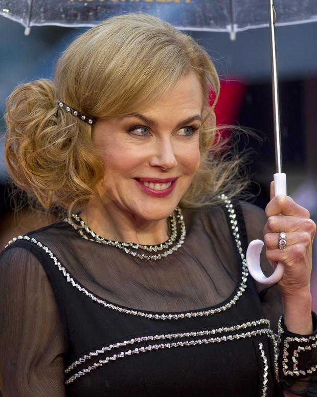 Detalhe do cabelo de Nicole Kidman   (Foto: AFP)