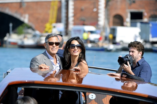 George Clooney e Amal Alamuddin (Foto: Andreas Solaro/AFP)