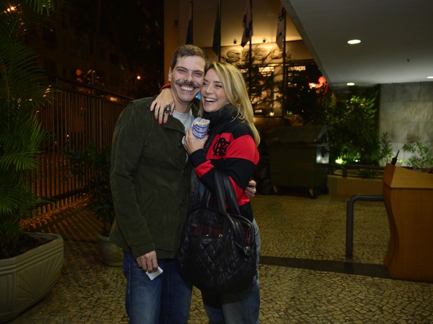 Luiz Henrique Nogueira e Christine Fernandes na estreia de Todas as coisas essa viagem (Foto: André Muzell / AgNews)