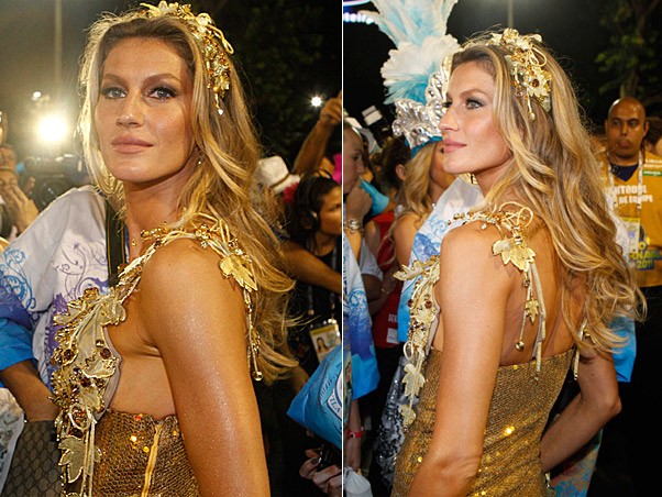 Gisele Bündchen na Sapucaí em 2011 (Foto: Marcos Serra Lima / EGO)