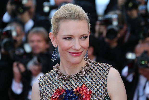 Cate Blanchett na première de How to train your Dragon 2, no Festival de Cannes (Foto: AFP)