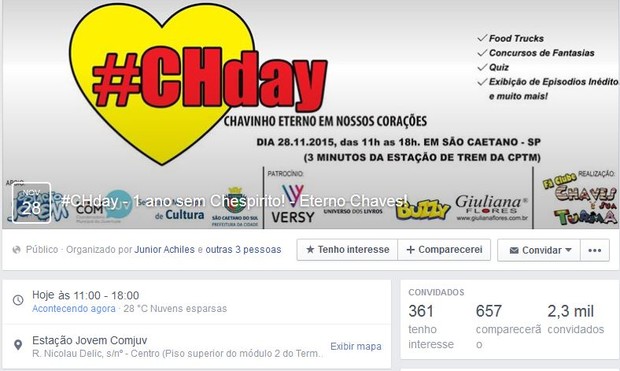 #CHday em São Paulo (Foto: Reprodução/Facebook)