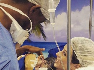 Leo Moura acompanha nascimento do filho (Foto: Reprodução / Instagram)