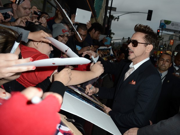 Robert Downey Jr. em première de ‘Homem de Ferro 3’ em Los Angeles, nos Estados Unidos (Foto: Kevin Winter/ Getty Images/ AFP)