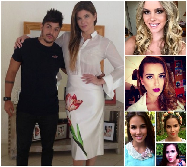 O maquiador Daniel Cunha com Cristiana Oliveira, Bárbara Evans, Juliana Boller e Pérola Farias (Foto: Reprodução do Instagram)