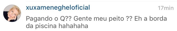 Xuxa responde fã que diz ter visto seio da apresentadora (Foto: Instagram / Reprodução)