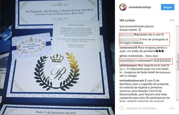 Convite da festa do filho de Adriana (Foto: Reprodução/Instagram)