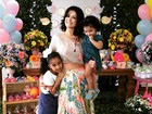 Samara Felippo faz festa de aniversário para as duas filhas