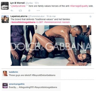 Internautas criticam a grife Dolce &amp; Gabbana (Foto: Twitter / Reprodução)