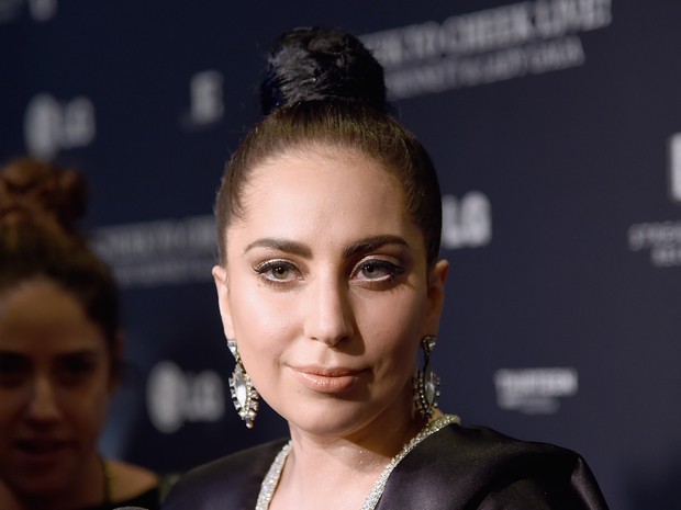 Lady Gaga em evento em New York City, nos Estados Unidos (Foto: Jamie McCarthy/ Getty Images/ AFP)