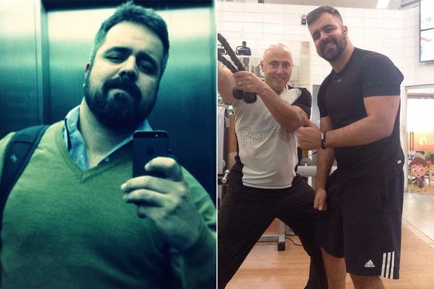 Ex-bbbs que Emagreceram - Ex-BBB Marcelo ainda gordinho, à esquerda, e agora, com menos 20 quilos  (Foto: Instagram / Reprodução)