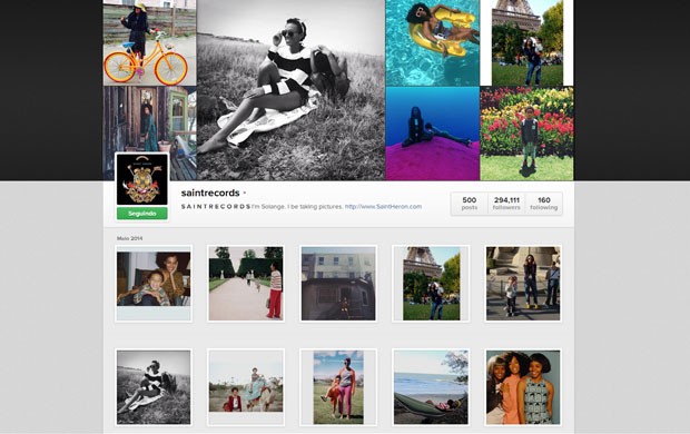 Instagram de Solange Knowles: Nada de Beyoncé (Foto: Reprodução/Instagram)